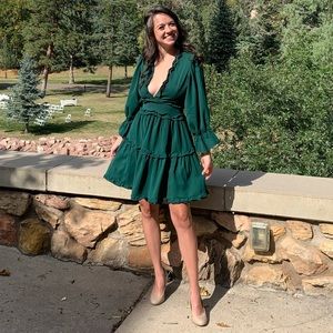 Forest Green Flowy Dress